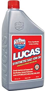 Lucas Oil 10050-PK6 Synthetic 10W-30 High Performance Motor Oil - 1 Quart Bottle, Pack of 6