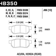 Hawk Performance HB350F.496 HPS Performance Ceramic Brake Pad