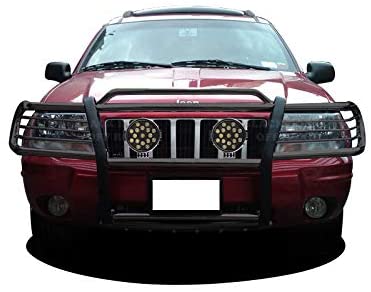 Black Horse Off Road 17EB26MA-PLB Black Grille Guard Kit with 7
