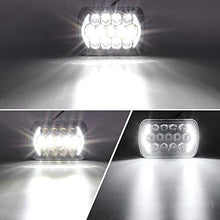 Partsam 5x7 LED Headlights 7x6 Sealed Beam Angel Eyes DRL Hi/Lo H6054 Compatible with Jeep Wrangler YJ Cherokee XJ/Toyota 4Runner Tacoma/Chevy Blazer Express Van (2PCS)