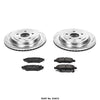 Power Stop K3072 Rear Z23 Carbon Fiber Brake Pads with Drilled & Slotted Brake Rotors Kit