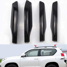 Roof Rack Cover Rail End Shell Protect 4Pcs Set Black ABS Car Accessary for Toyota Prado FJ150 2010-2019 Outdoors Use (Color : Black)