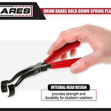 ARES 18022 - Drum Brake Hold Down Spring Pliers - High Strength Integral Head Design - Curved Neck for Easy Access and Nearly Universal Use