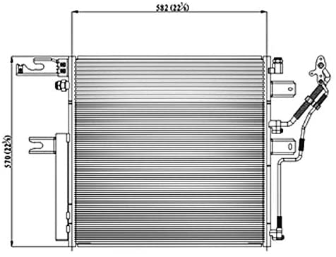 Replacement A/C Condenser Fits Dodge Ram: 2500/3500 6.7L Automatic Transmission