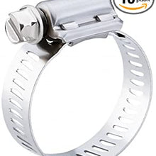10 Pack Breeze 62060H Power Seal Clamps with Plated Screw Effective Diameter Range: 3-5/16" - 4-1/4" (84mm - 108mm)