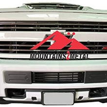 Mountains2Metal Stainless Steel Powder Coated Black Bumper Grille Insert Compatible with 2015-2019 Chevy Silverado 2500 3500 HD M2M #400-10-1