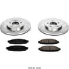 Power Stop K1364 Front Z23 Carbon Fiber Brake Pads with Drilled & Slotted Brake Rotors Kit