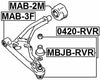 REAR ARM BUSHING FRONT ARM - Febest # MAB-2M - 1 Year Warranty