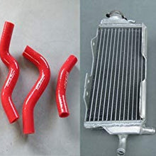 Aluminum Radiator & RED hose for Honda CR125R CR 125R CR125 2000 2001 00 01 (red)