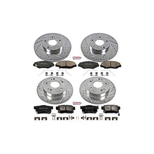 Power Stop K6781 Front and Rear Z23 Carbon Fiber Brake Pads with Drilled & Slotted Brake Rotors Kit