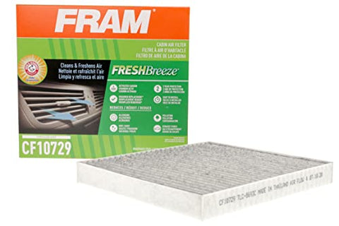 Fram Fresh Breeze Cabin Air Filter with Arm & Hammer Baking Soda, CF10729 for Select Chrysler, Dodge and Jeep Vehicles