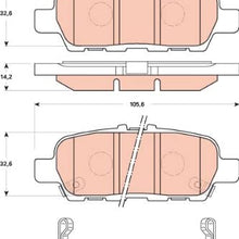 TRW TPC1393 Premium Ceramic Rear Disc Brake Pad Set