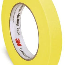 3M Automotive Refinish Masking Tape, 06652, 18 mm x 55 m,Yellow