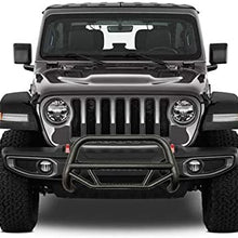 Black Horse Max T Bull Bar Black Textured MBT-MJ103 Compatible with 2010-2017 Jeep Wrangler 2 Door & 4 Door (excl. Winter Edition)