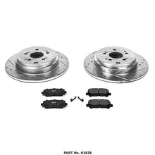 Power Stop K5839 Rear Z23 Carbon Fiber Brake Pads with Drilled & Slotted Brake Rotors Kit