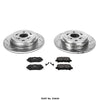 Power Stop K5839 Rear Z23 Carbon Fiber Brake Pads with Drilled & Slotted Brake Rotors Kit