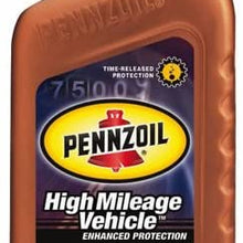 Pennzoil 160554 High Mileage Vehicle 10W30 Motor Oil - 1 Quart Bottle