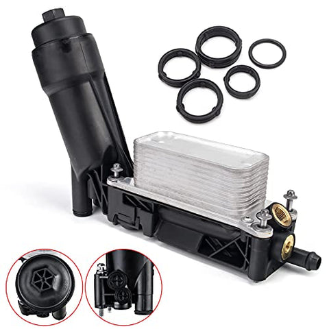 3mirrors Engine Oil Cooler Assembly Filter Housing Adapter Compatible with 2011 2012 2013 Jeep Wrangler Grand Cherokee Dodge Avenger Challenger Durango Grand Caravan Chrysler 3.6L 3.2L