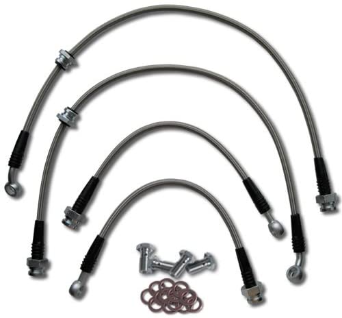 Techna-Fit Stainless Steel Brake Line Kit for Nissan - Smoke - NIS-1335SM