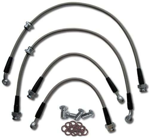 Techna-Fit Stainless Steel Brake Line Kit for Nissan - Balck - NIS-1335BK