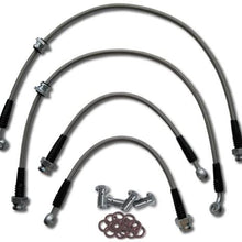 Techna-Fit Stainless Steel Brake Line Kit for Nissan - Balck - NIS-1335BK