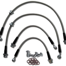 Techna-Fit Stainless Steel Brake Line Kit for Nissan - Blue - NIS-1330CBL