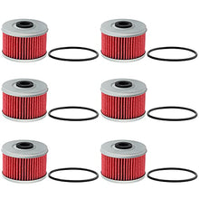 SocketGas 6 pcs HF113 Motorcycle Oil Filter Replacement for TRX250X TRX300EX TRX300FW TRX350D TRX350TM TRX350FM TRX350TE TRX350FE TRX400FW TRX420FE TRX420TE TRX420TM TRX450FM TRX450FE TRX500