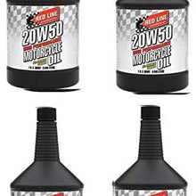 Red Line 4 4-Stroke Motor Oil 20W-50 1 Quart Bottles