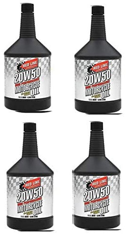 Red Line 4 4-Stroke Motor Oil 20W-50 1 Quart Bottles