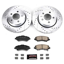 Power Stop K1631 Front Z23 Carbon Fiber Brake Pads with Drilled & Slotted Brake Rotors Kit