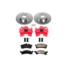 Power Stop KC3156 Z23 Daily Driver Front Caliper Kit-Drilled/Slotted Brake Rotors, Carbon-Fiber Ceramic Brake Pads, Calipers