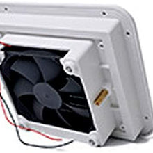 Carkio One-Way Ventilation Fan 12V 0.3A Speed 3000/min White 011063 Side Air Vent Dustproof Fan Replacement for RV Caravan Trailers Parts with Mounting Screws