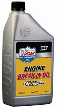 Lucas Oil 10635-6PK SAE 20W-50 Break-in Oil - 1 Quart, (Case of 6)
