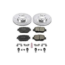 Power Stop K6990 Front Z23 Carbon Fiber Brake Pads with Drilled & Slotted Brake Rotors Kit