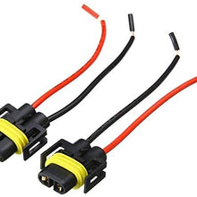 O-NEX 2x 9006 9005 Socket Female Adapter Wiring Harness Pigtail Plug Connector for Headlight or Fog Light (fits: HB4, H10, 9145)