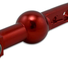VMS RACING Dual Bend SHORT THROW SHIFTER in RED CNC Aluminum Compatible with Honda Civic (88-00) and Del Sol (93-97) EK EK4 EK9 EM1 EF EF9 EG EG6 EJ1 D15 D16 B16 B18 JDM