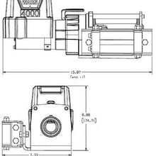 WARN 92000 Vehicle Mounted 2000 Series 12V DC Electric Utility Winch with Steel Cable: 1 Ton (2,000 lb) Pulling Capacity