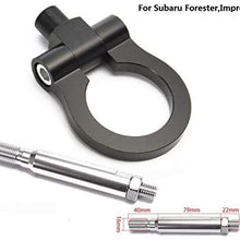 EPMAN JDM Aluminum Front/Rear Tow Hook Kit for Honda for Subaru Forester for Impreza TK-RTHLPH022 (Sliver)