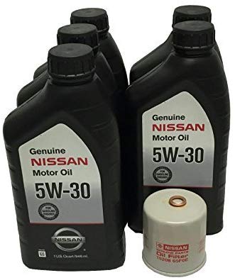 Genuine Nissan 5W-30 Oil Change Kit 5 Quarts 15208-65F0E