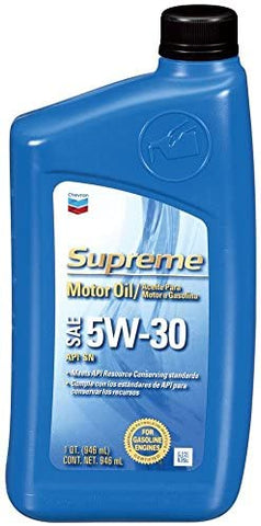 Chevron SAE 5W-30 Supreme Motor Oil - 1 Quart Bottle