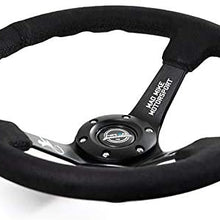 NRG Innovations Reinforced MAD MIKE Signature Alcantara Steering Wheel RST-020MB-MM + U.S. Performance Lab Air Freshener