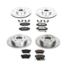 Power Stop K2440 Front and Rear Z23 Carbon Fiber Brake Pads with Drilled & Slotted Brake Rotors Kit