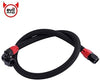 evil energy AN10 Braided Oil Fuel Hose Line Kits 1.2Meter Hose Line With Installed 0 90 Degree Swivel Hose End Fitting