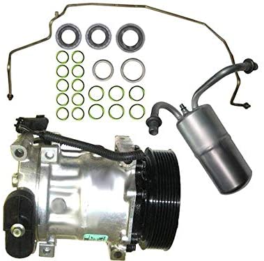 A/C Compressor Kit - with Liquid Line, Accumulator/Drier, Front Liquid Line, and O-ring Seal Kit - Compatible with 1994-2001 Dodge Ram 1500