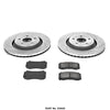 Power Stop K2924 Front Z23 Carbon Fiber Brake Pads with Drilled & Slotted Brake Rotors Kit