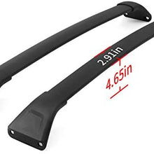 4 PC All Black Roof Rail Rack + Cross Bar for Mazda CX-5 2017 2018 2019 2020 2021 Luggage Baggage