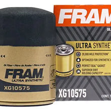 FRAM Ultra Synthetic Automotive Replacement Oil Filter, Designed for Synthetic Oil Changes Lasting up to 20k Miles, XG10575 with SureGrip (Pack of 1)