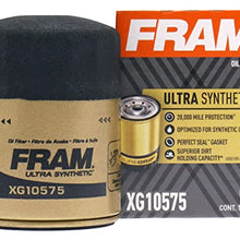 FRAM Ultra Synthetic Automotive Replacement Oil Filter, Designed for Synthetic Oil Changes Lasting up to 20k Miles, XG10575 with SureGrip (Pack of 1)