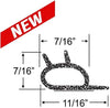 Steele Rubber Products RV Compartment Door Seal - Peel-N-Stick Small P with Ears - Sold and Priced per Foot 70-3852-272