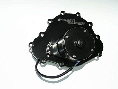 Meziere WP103S Black Billet Electric Water Pump for Pontiac